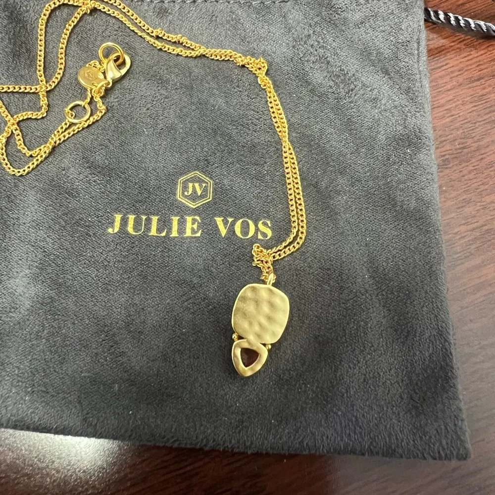 Julie Vos Gold Necklace with Pink Accents - Picture 2 of 6